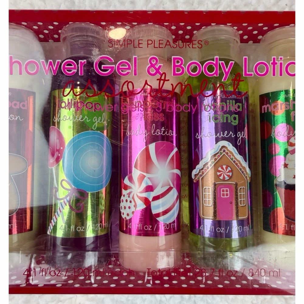 (NIB) SIMPLE PLEASURES • Holiday Shower Gel & Body Lotion Assortment Gift Set - Picture 5 of 11